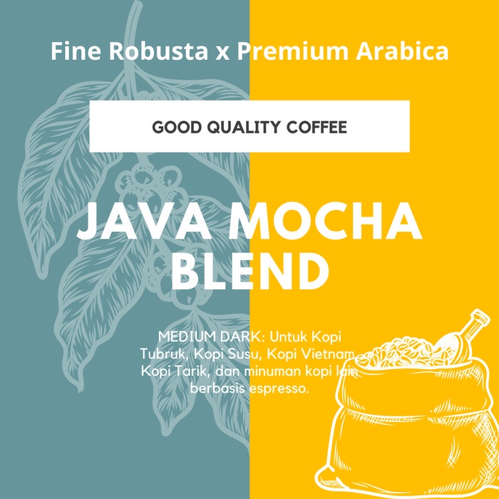 

1Kg Biji Kopi Blend Espresso 75/25 JAVA MOCHA - Robusta Arabika 1 Kg