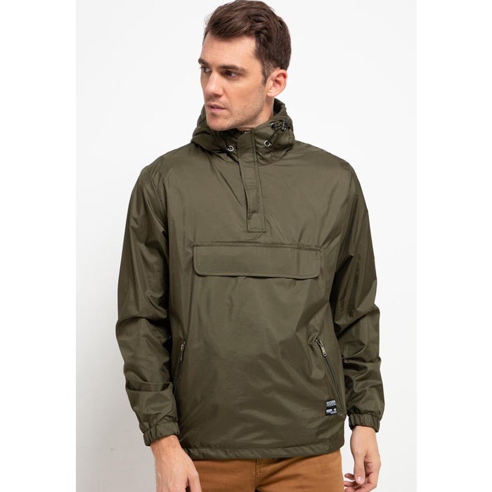 d&f Jaket pria hoodie - Olive