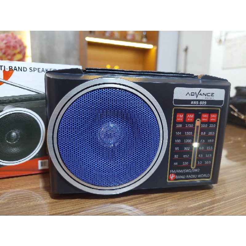 RADIO ADVANVE RBS-809 FM/AM/SW 1/SW 2 RADIO CHARGER GARANSI