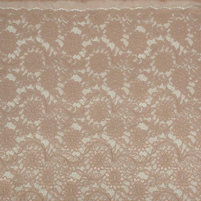 Brokat Semi Perancis Rosegold Motif Bunga Camelia (Alta Moda)*