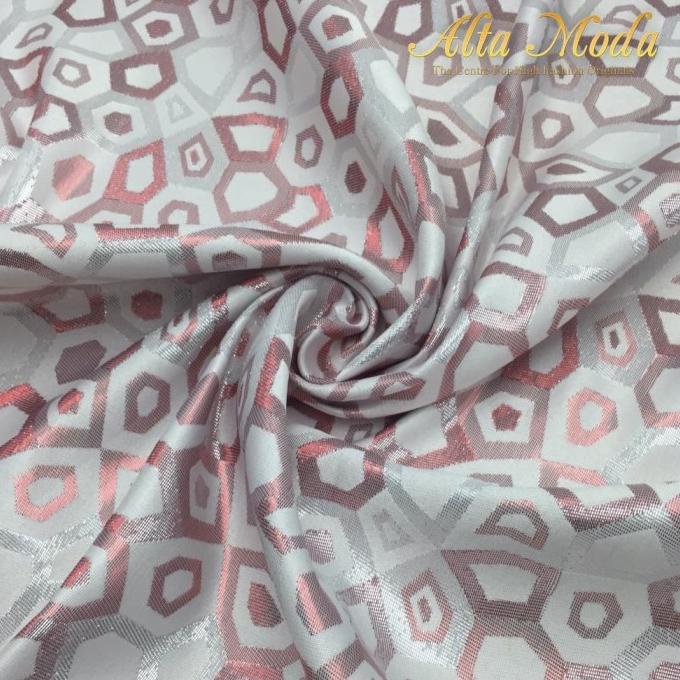 Kain Jacquard Lurex Motif Crystal - Pink Silver (1M) (Alta Moda)