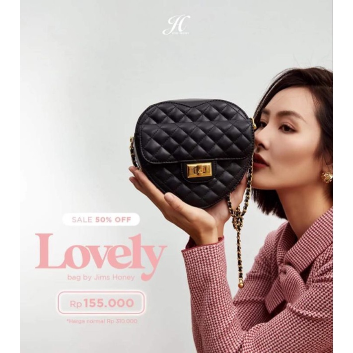 LOVELY BAG JIMS HONEY FREE BOX TAS SELEMPANG TALI RANTAI TAS JH