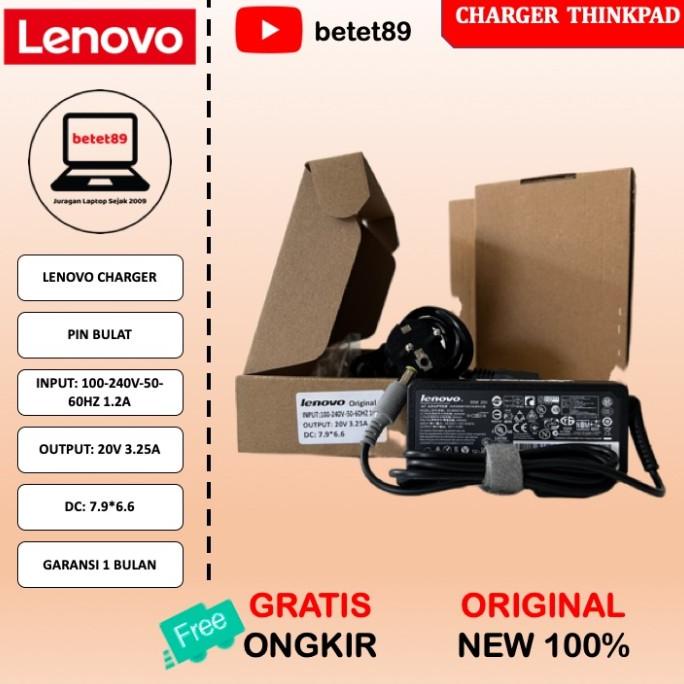 Charger Lenovo ThinkPad 65W Bulat Original Baru betet89