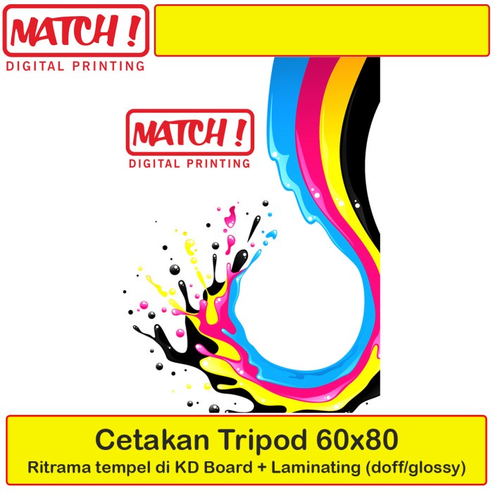 Terlaris Cetak Banner 60X80 Untuk Tripod Murah, Ritrama + Laminating + Kdboard