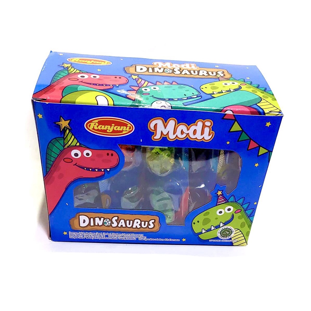 

Modi Dinosaurus 1 Box isi 24pcs Permen Jelly Ranjani Aneka Rasa