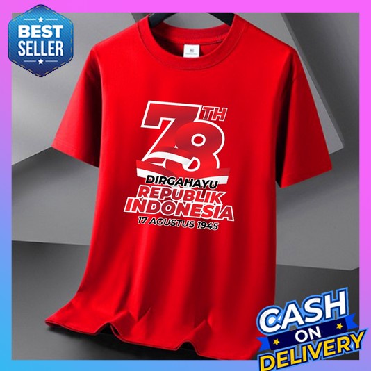 Kaos Hut Ri Ke 78 Dewasa 2023 Anak Lengan Panjang 17Agustus Pendek Jumbo Baju Agustusan Dirgahayu Pe