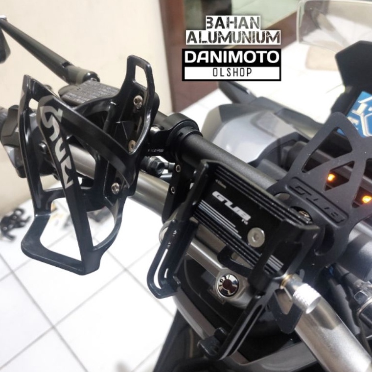Stok Banyak.. Holder HP Paket GUB P10 C6 untuk Motor Stang Bulat Bahan Alumunium Besi ADV PCX CB150R