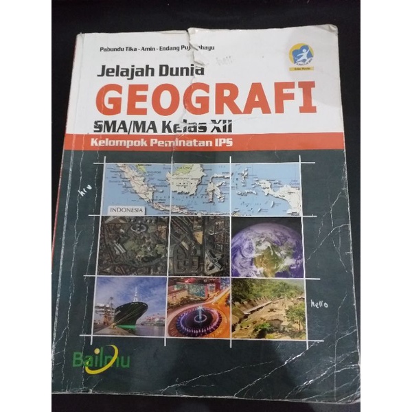 BUKU GEOGRAFI KELAS 12, BAILMU-PABUNDU TIKA, AMIN,ENDA PUJI