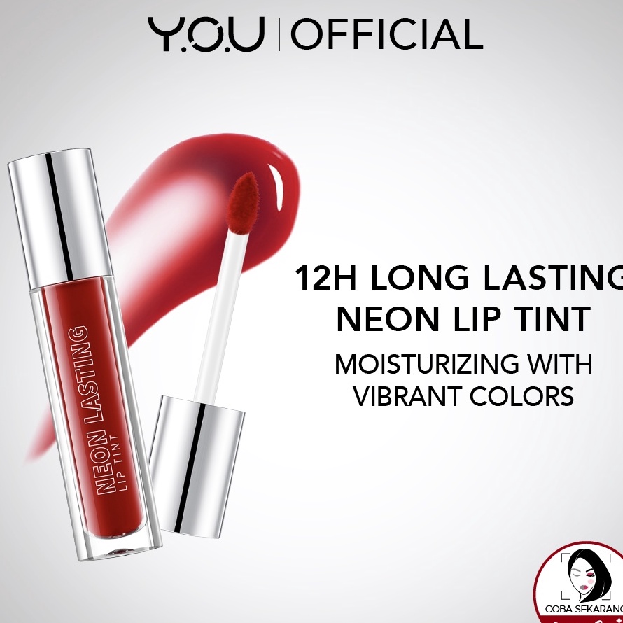 Diskon YOU Neon Lasting Lip Tint | Tahan Lama Hingga 12 Jam | Moisturizing Liptint | Long Lasting Li