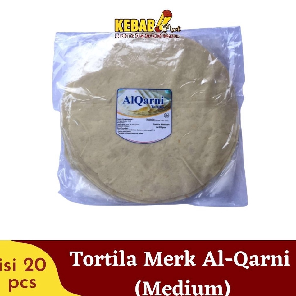 

Murah nampol Kulit Kebab Tortilla Medium Merk Al-Qarni