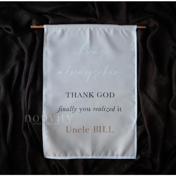 Wedding Flag / Wedding Banner (Custom Desain)