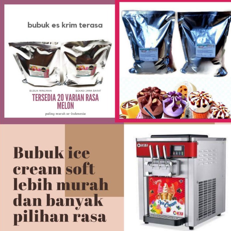 RCFZ1522 Terlaku.../ BUBUK ES KRIM 500 GR / SERBUK ES KRIM / BUBUK ICE CREAM SOFT DAN HARD / SERBUK 