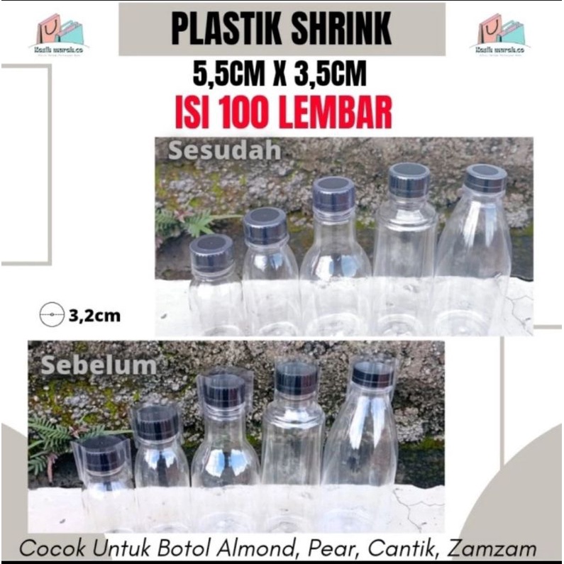 

Plastik Shrink Plastik Segel Untuk Tutup Botol Pear, Cantik, Almond, Cimory Diameter Tutup 3,2cm - 5,5cm x 3,5cm