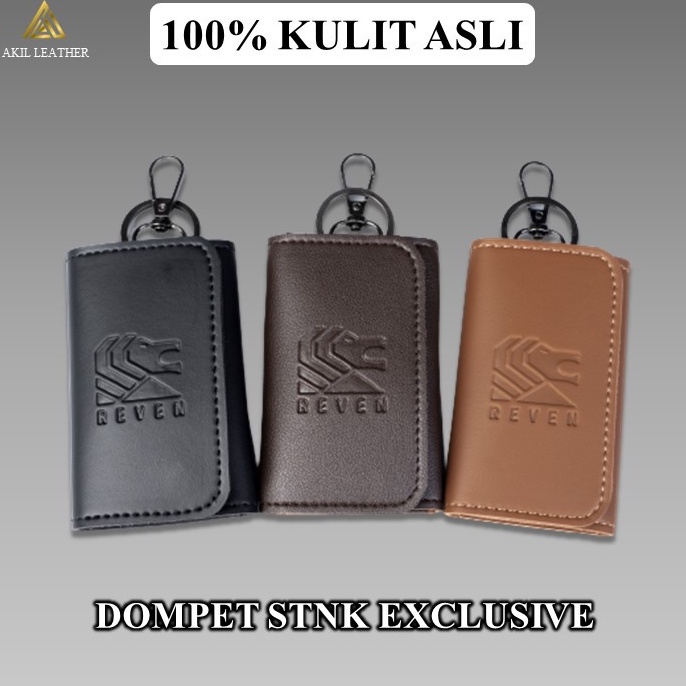 Gantungan dompet Stnk kunci mobil motor hp kulit sintetis exclusive pria keren Ready