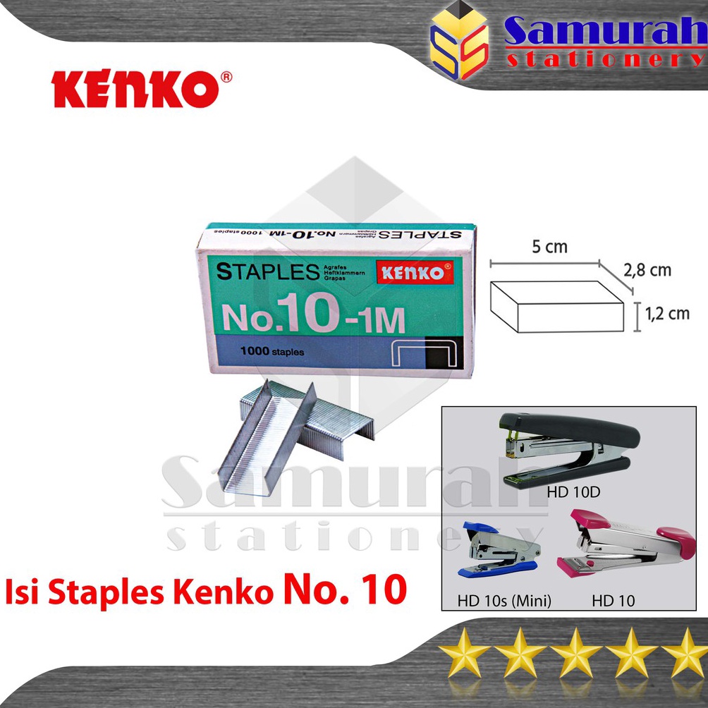 

COD Isi Staples Kenko No. 10 per Box Isi 20 pak Kecil / Refill Stapler no 10 / isi Stepler Kecil / isi Hekter Hd 10 Laris ∇