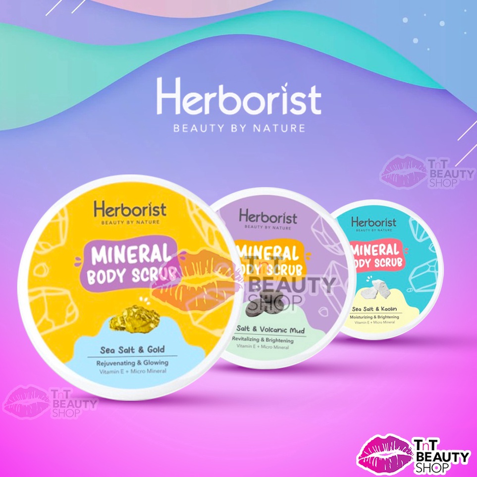 ➟Ready 8FVEL Heborist Mineral Body Scrub 200gr - Sea Salt & Kaolin - Sea Salt & Volcanic Mud - Sea S
