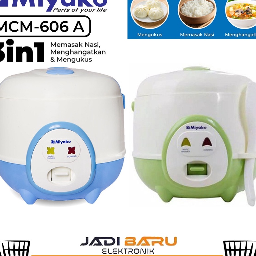 Magic Com Miyako MCM606A / MCM-606A / MCM 606 A - Rice Cooker Miyako MCM 606A / 606B  - RANDOM [0.6L