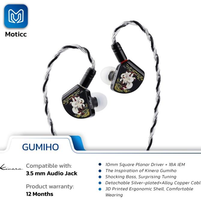 KINERA Celest Gumiho Square Planar Driver + BA In Ear Monitor Earphone