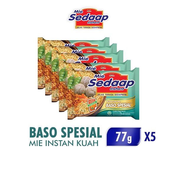 

Sedaap Mie Baso Spesial 77g 5 Pcs