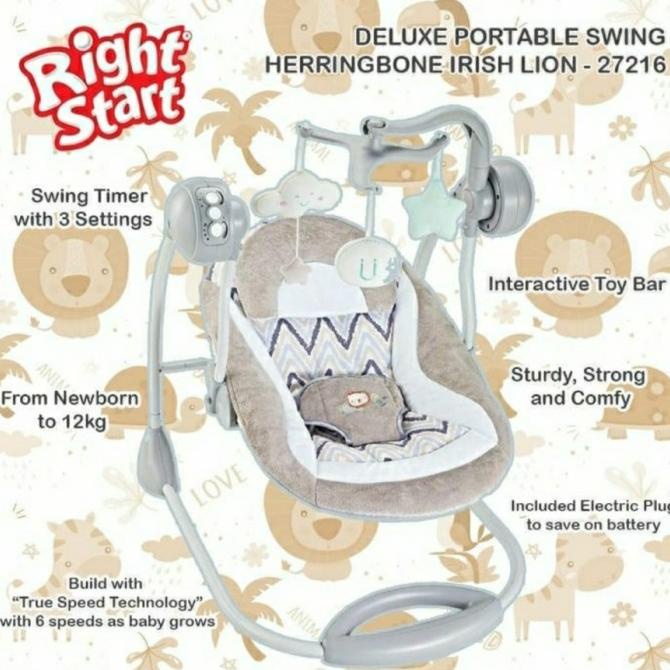 Bouncer Right Start Deluxe Portable Swing / Ayunan Bayi Otomatis