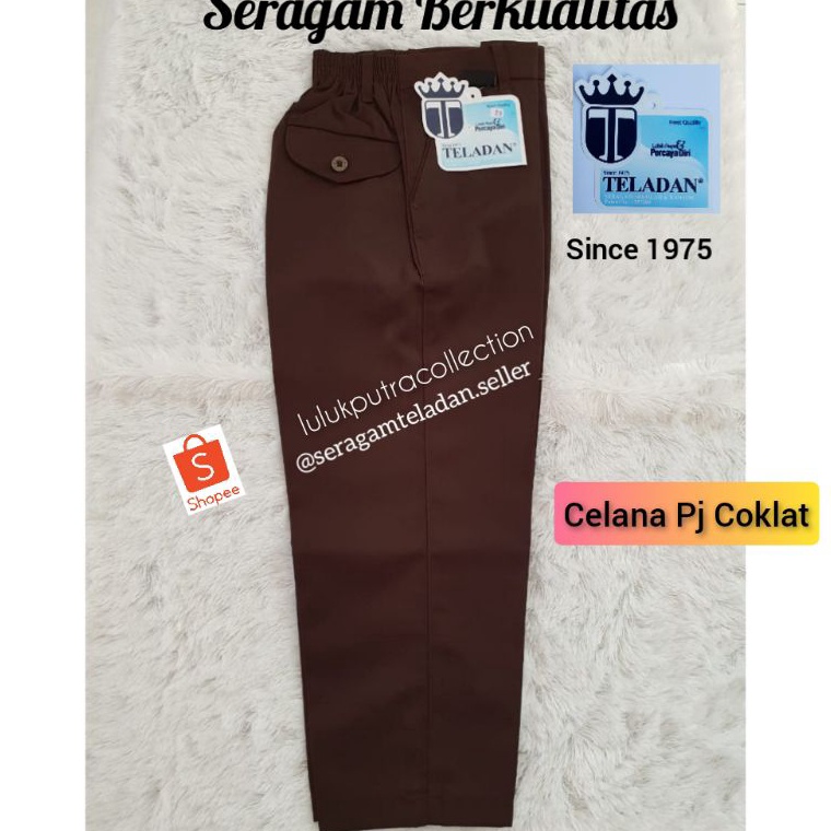 

Ready Stock.. SERAGAM Celana Coklat Pramuka PJ Karet Teladan/SERAGAM SEKOLAH TELADAN/Celana Pj Coklat Karet QWB