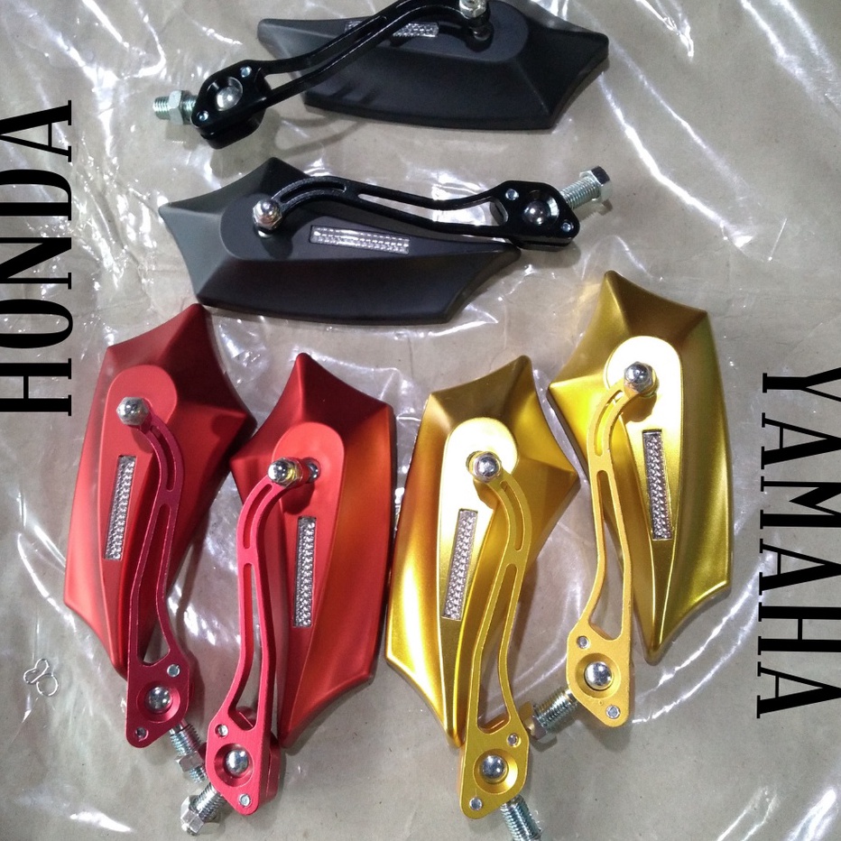 Diskon Kaca Spion Batman Sepion Motor Variasi Untuk Semua Motor Full Cnc Warna Merah, Hitam, Gold Di