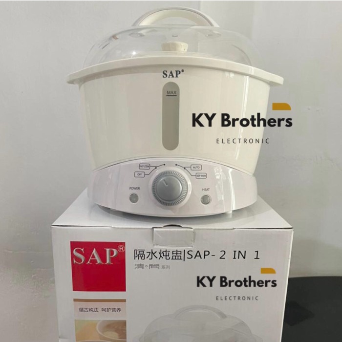 Terlaris Sap Stew Pot 1.2Liter / 2In1 Pemanas Makanan Slow Cooker