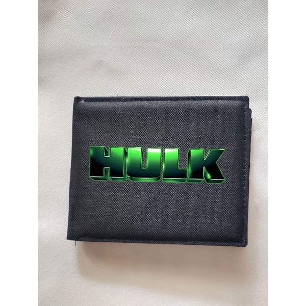Dompet Kanvas Hulk  Keren / Dompet Lipat Resleting Pria Logo Hulk Marvel 100% Kanvas Premium / Dompe