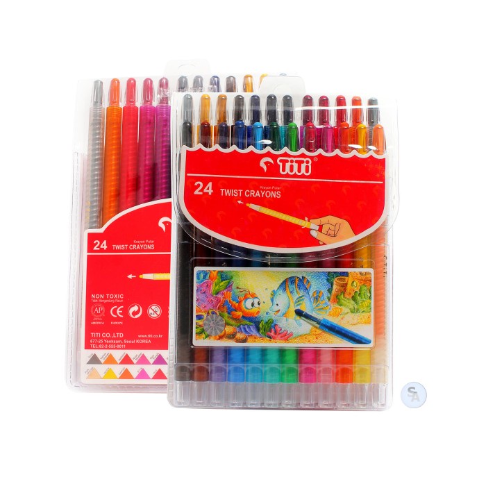 

Best Seller Titi - Crayon Putar Twist Crayon 24 Warna Non-Toxic - Set