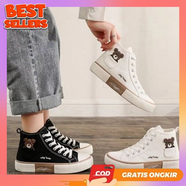 Snaker Bots Cwek Murah Terbaru 2023 Srpatu Sport Wanita Senam Sepatu Sneakers Boots Kuliah Casual Sp
