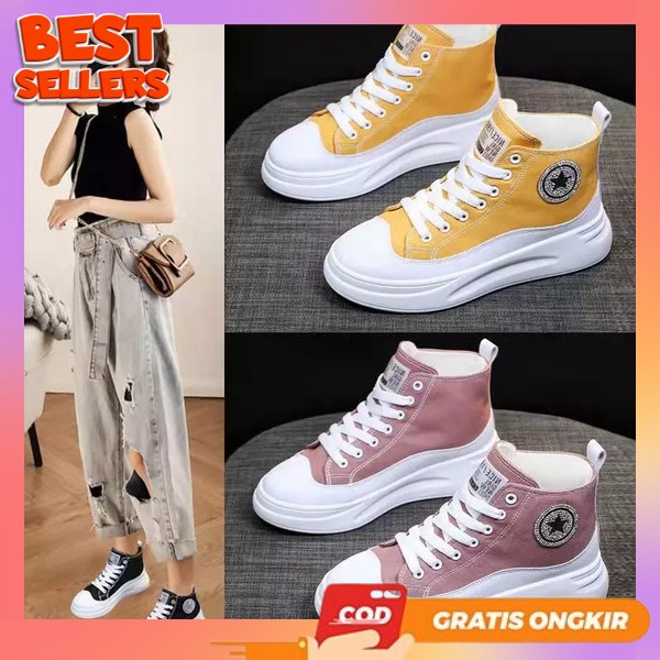 Spatu Terbsru Branded Bots Perempuan Sport Shoes Cewek Import Korea Seoatu Terbaru 2023 Sspatu Sepat
