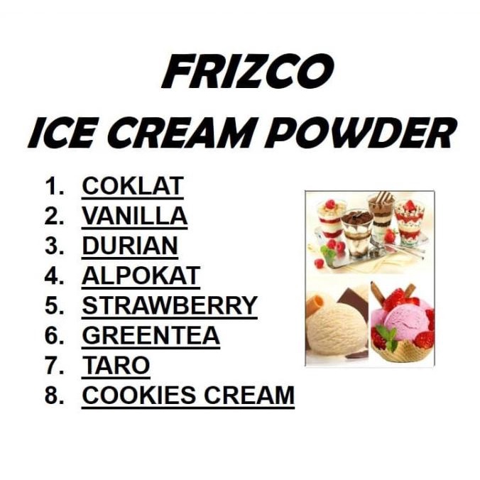 

CREAM COOKIES Ice Cream Powder 250gr Bubuk es krim FRIZCO BUBBLE'S