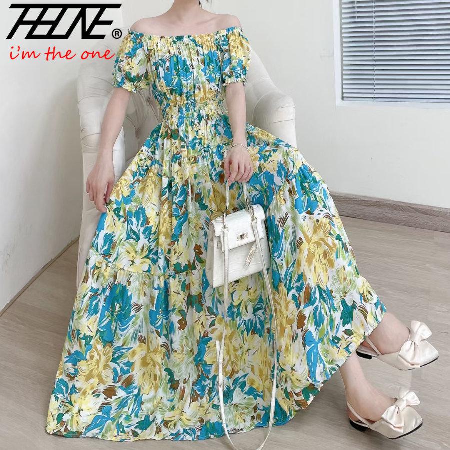 ❤Vestidos Robe Maxi Long Sexy Dress Women Summer Indie Clothes Bohemian Cotton Silk Floral Beach Sho