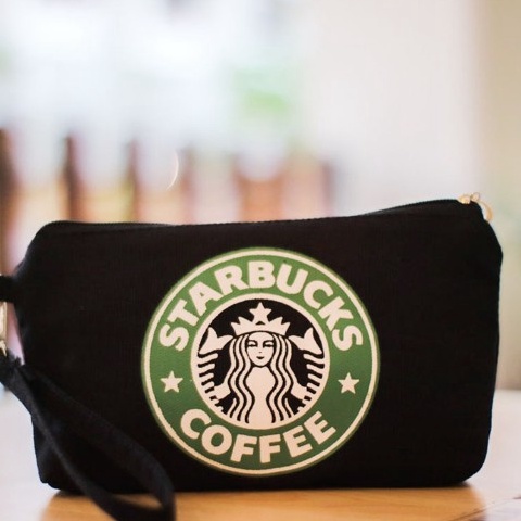 ❉Ready Stock✸➬ 7WFEK Pouch Bag Kanvas Kode STARBUCKS D44 Ready Stock
