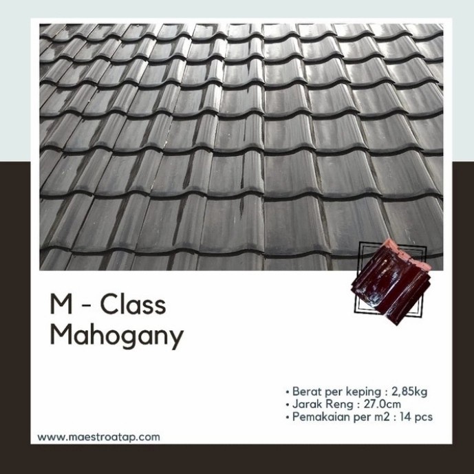 Genteng Keramik M-Class Mahogany kw1