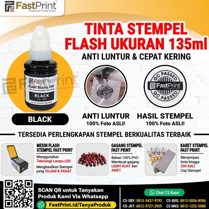 

~^~^~^] Tinta Stempel Flash Fast Print Warna Ungu (Purple Ink) 135ml