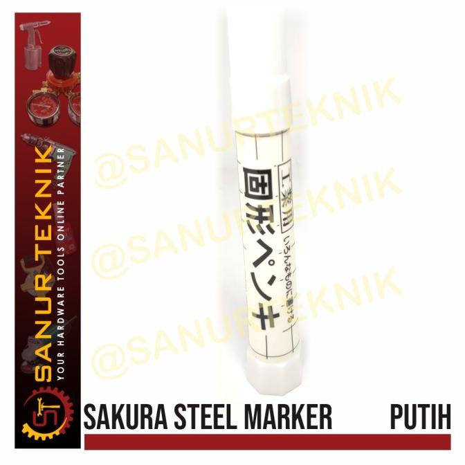 

Produk Terbaik] Solid Steel Marker/ Spidol Penanda Besi Baja Permanen Sakura PUTIH