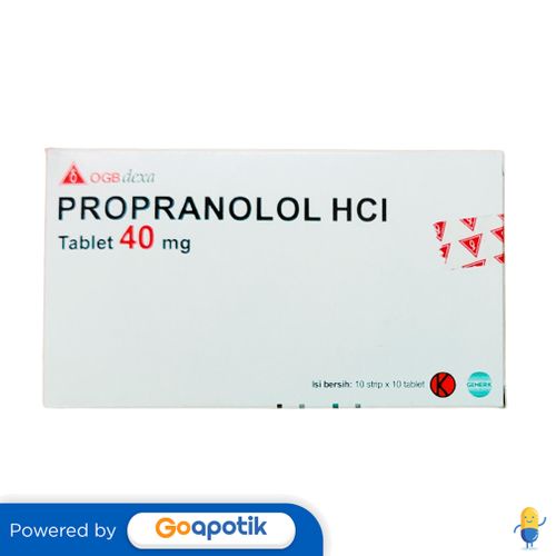 PROPRANOLOL OGB DEXA MEDICA 40 MG BOX 100 TABLET