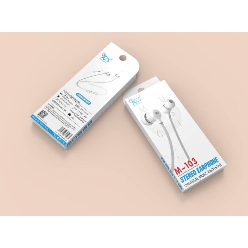HANDSFREE XZS M103 MEGABASS / EARPHONE STEREO XTRABASS NEW