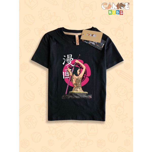Baju kaos anak CAMOE Kids Japan Yakuza Flower Girl