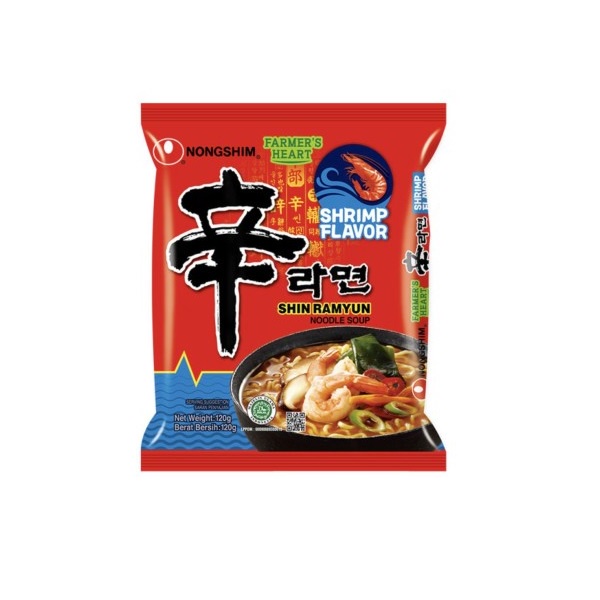 

NONGSHIM MIE SHRIMP SHIN RAMYUN 120 GR