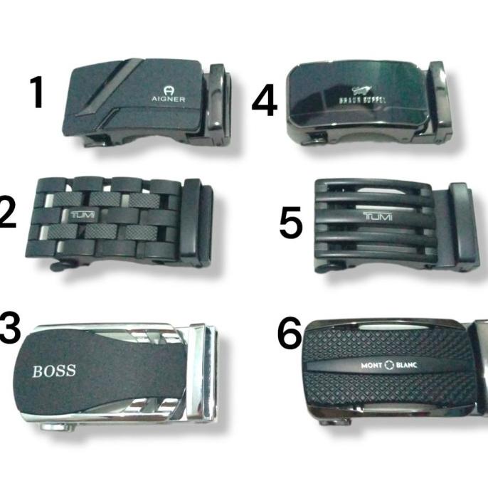 Kepala Ikat Pinggang Pria Rel Kepala Gesper Model Rel