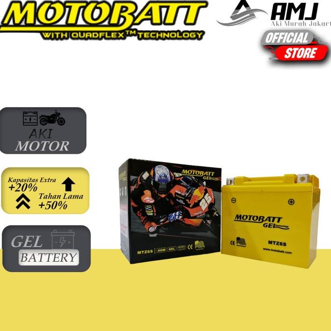 Aki Motor Yamaha Nmax Motobatt MTZ6S Aki Gel / Aki Kering