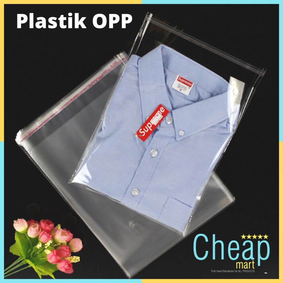 

[B9899] [100] 25 x 35 Plastik OPP + Seal Perekat kaca Kaos / Baju / Celana ←Harga Termurah