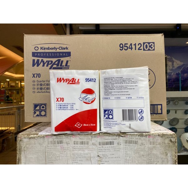 Wypall x70 wypall x 70 wipers kimberly clark 95412 (per pax)