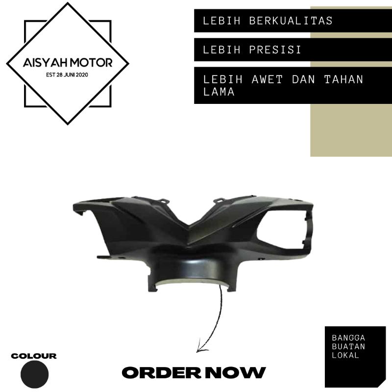 Batok Depan Honda Beat FI Deluxe Warna Hitam Doff Tahun 2020
