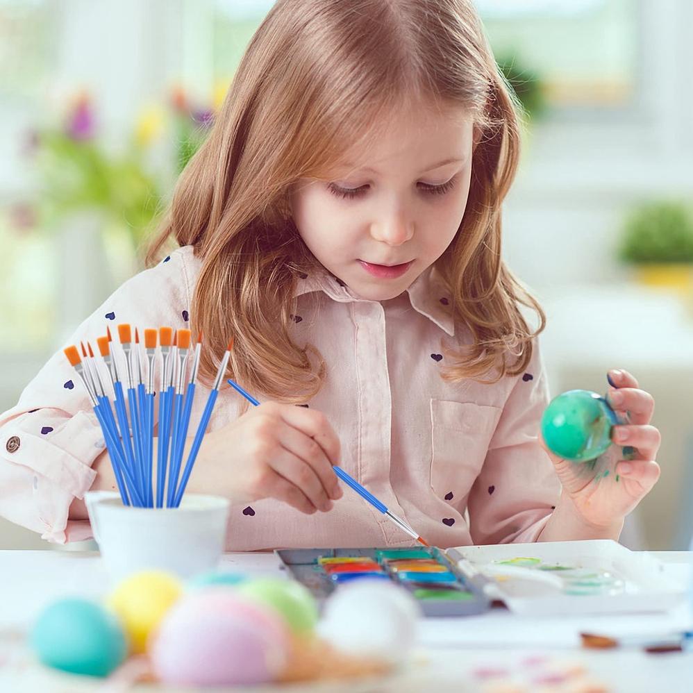 

8.8 [Discount] 50Pcs Kuas Lukis Akrilik Bulu Nilon Cat Air / Minyak Set Paintbrush Ujung Pointed Dan Flat - Artist Paint Brush New !!