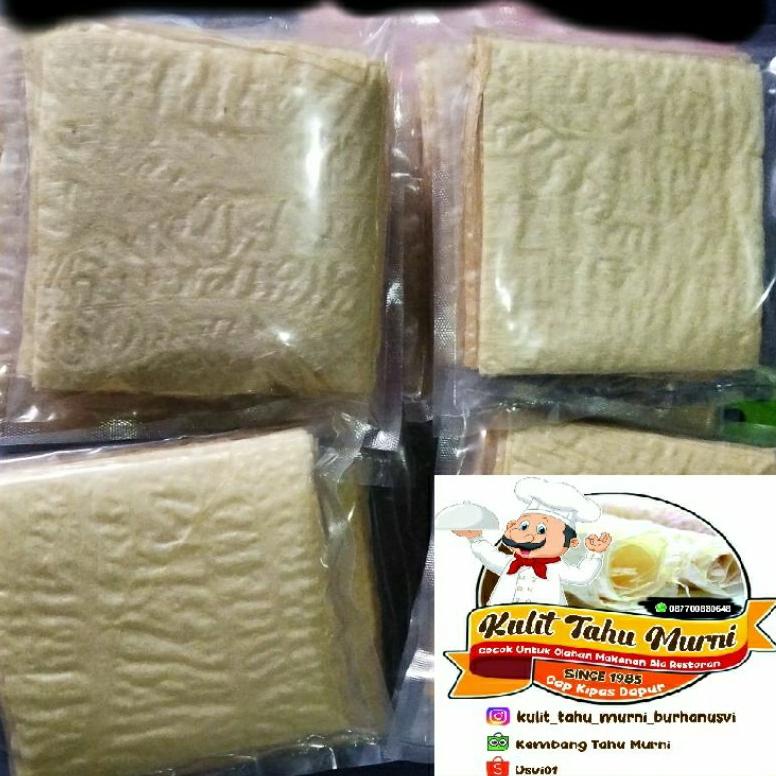 

8.8 [Discount] Isi 50 Lembar Kulit Tahu Murni Ukuran 1212 Cm Sudah Bersertifikat Halal Mui New !!