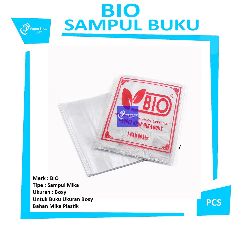 

Terlaris BIO - Sampul Buku Plastik Mika Ukuran Boxy 10 Lembar