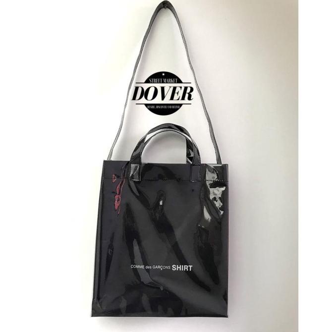 Comme Des Garcons Cdg Tote Bag In Kraft Plastic Black - Original Olshopanesti